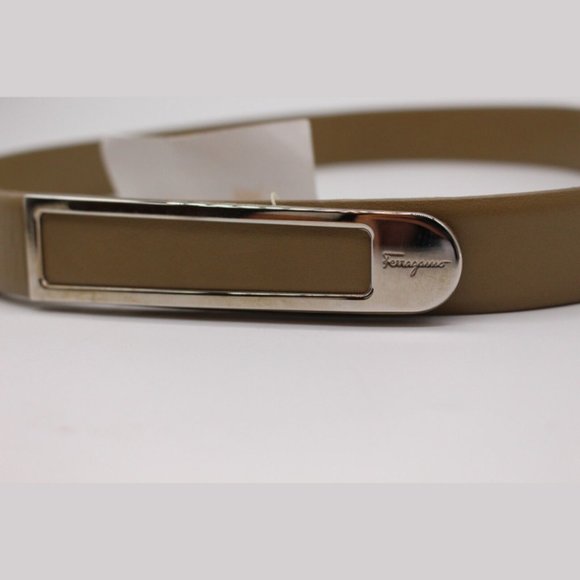 Salvatore Ferragamo ORZO BROWN Leather Belt Size 85 main image 4